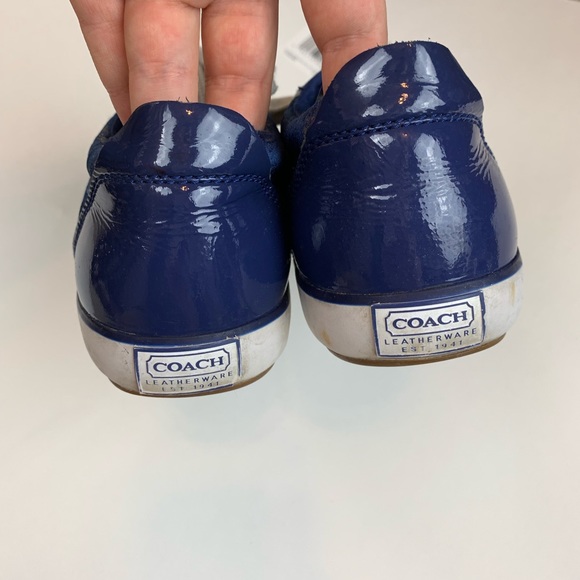 Coach Barrett Sneakers Size 7.5 B Lace-up Leather - Picture 4 of 8